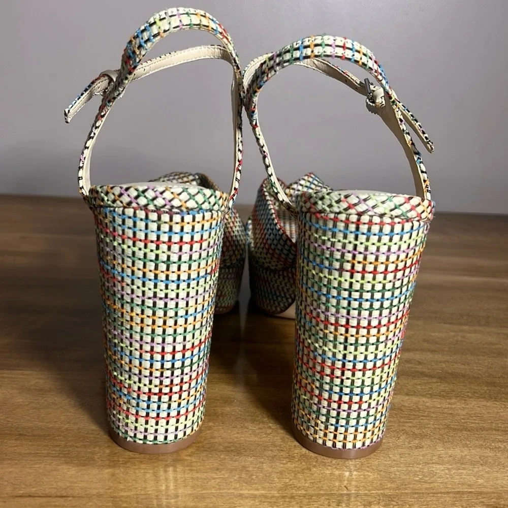 Marc Fisher Woven Block Heel Sandals